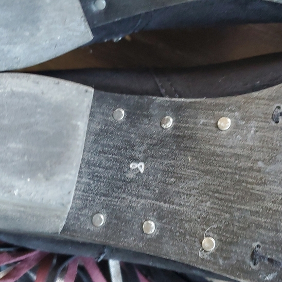 Sam Edelman Ankle Louie Fringe Suede Booties Heeled shoes sz 8 - Picture 8 of 10